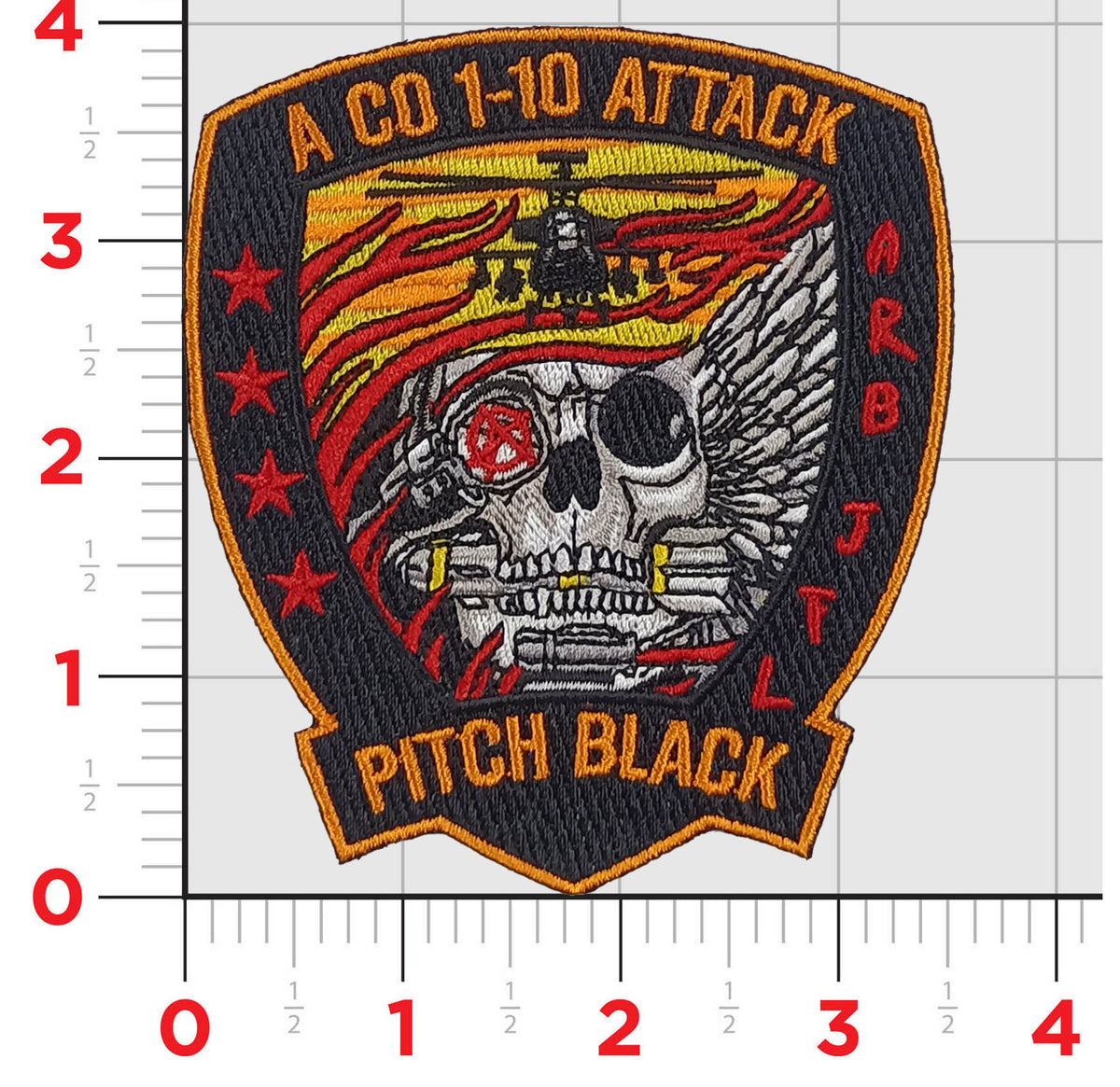 Official Alpha Company 1-10 Attack Pitch Black Patch