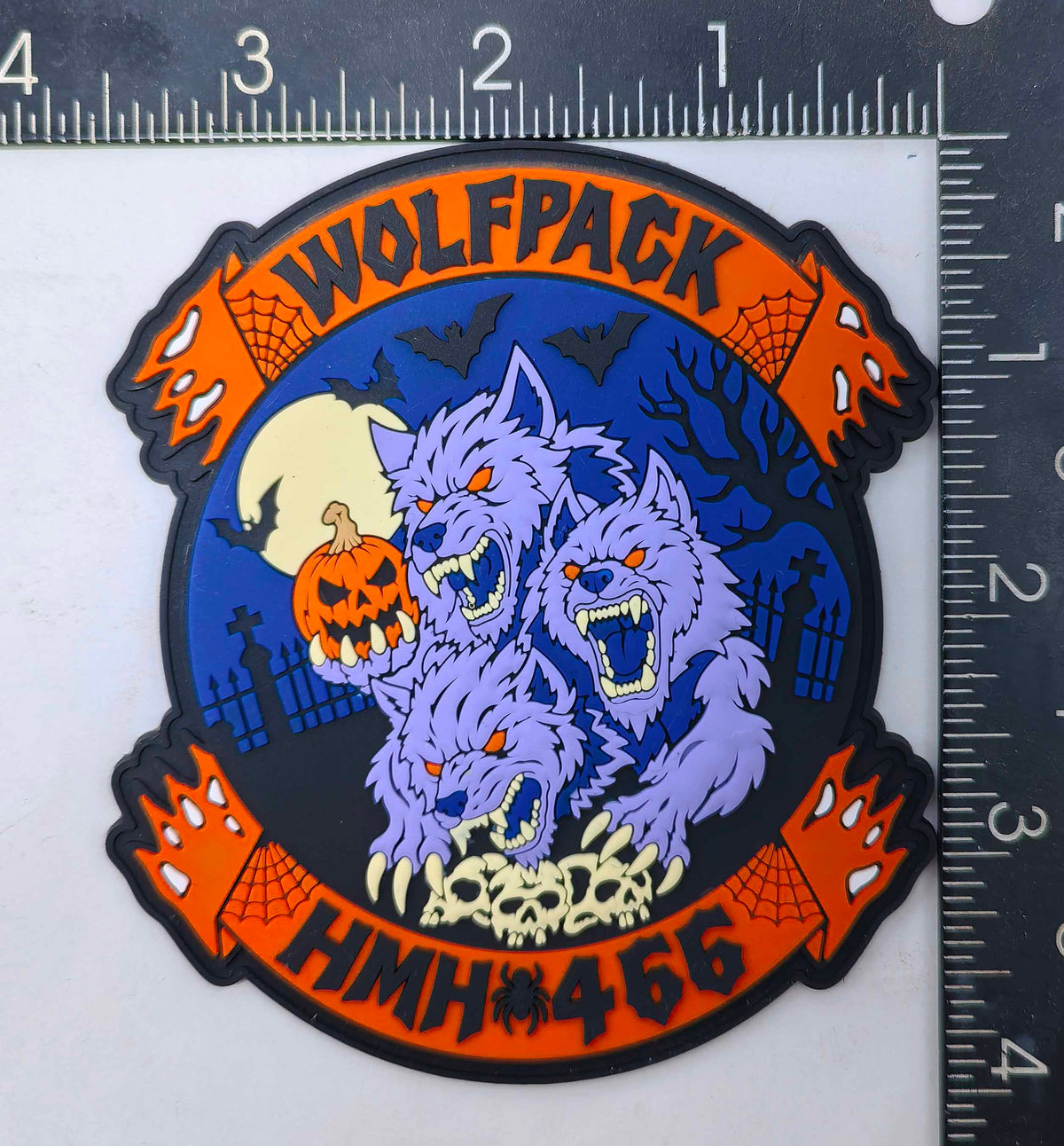 Official HMH-466 Wolfpack Halloween PVC Patch
