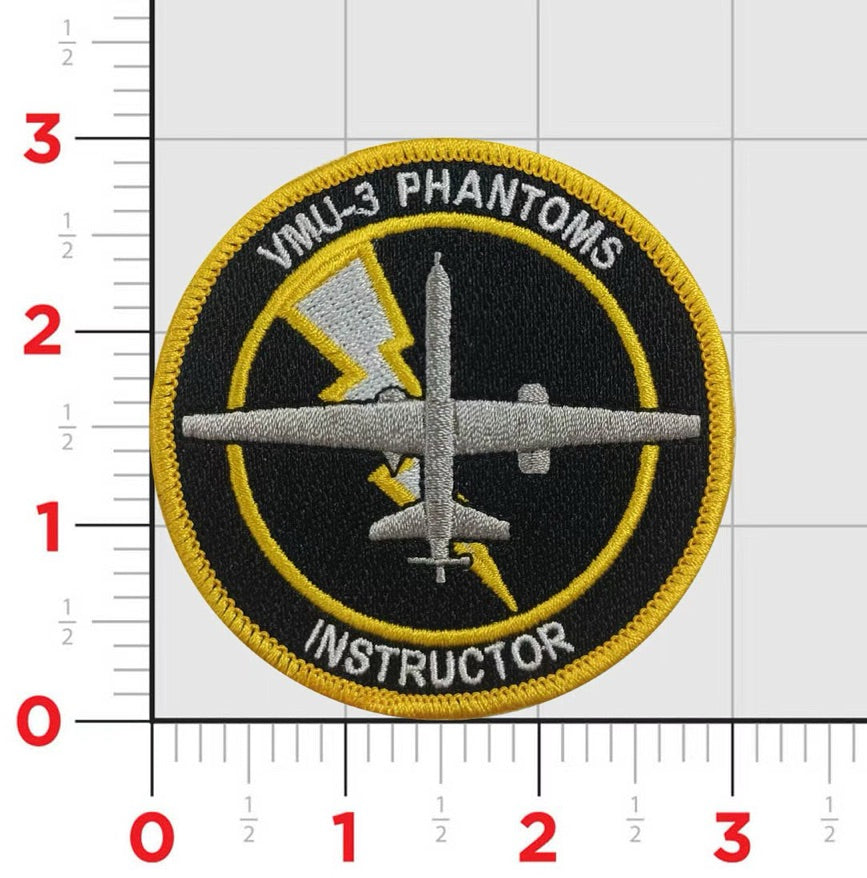 Official VMU-3 Phantoms MQ-9 Reaper Shoulder Patches