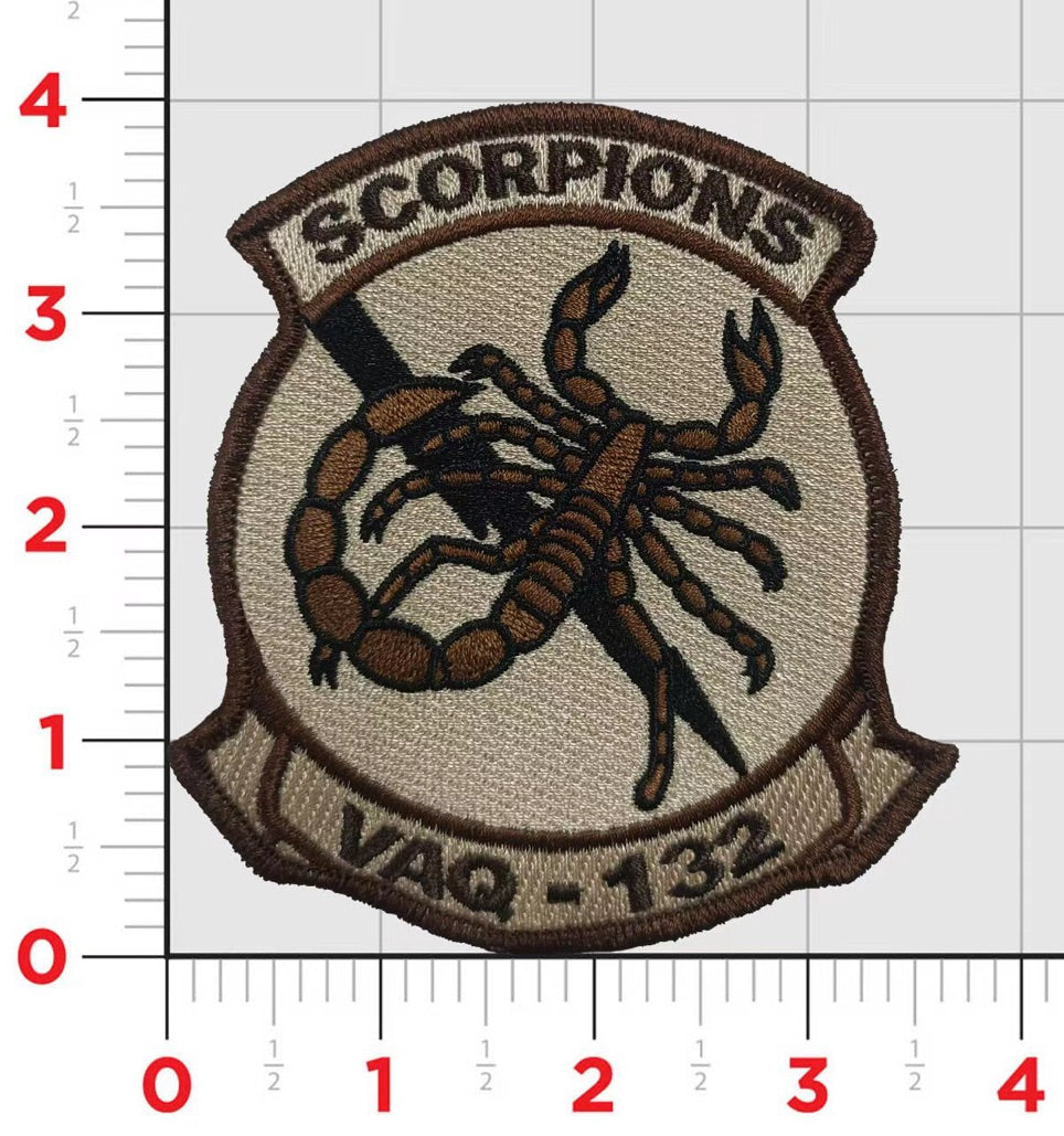 Officially Licensed US Navy VAQ-132 Scorpions Squadron Patch