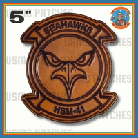 Officially Licensed US Navy HSM-41 Seahawks Squadron Leather Patch