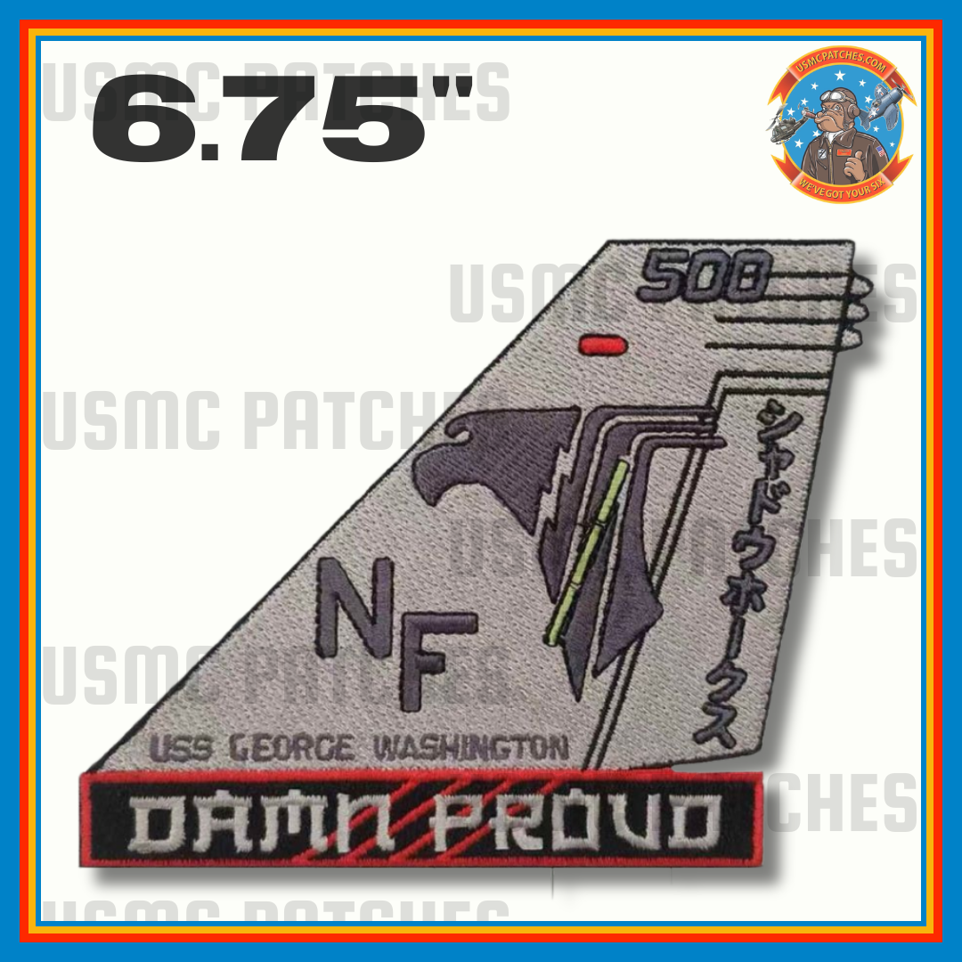 Official VAQ-141 Shadowhawks Gray Tail Flash Patch
