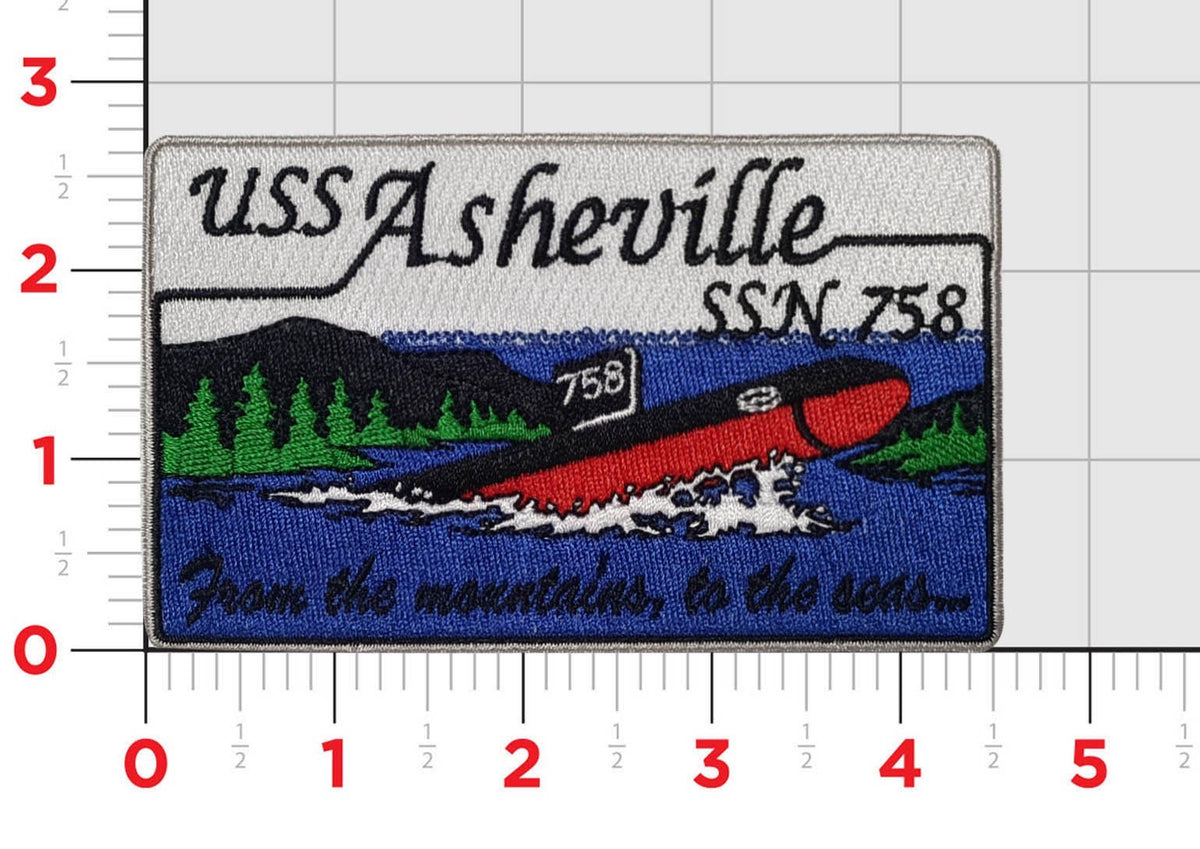 Officially Licensed US Navy SSN-758 USS Asheville Patch