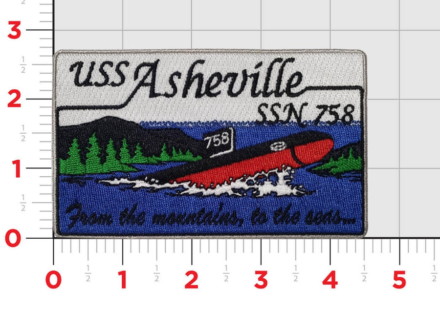 Officially Licensed US Navy SSN-758 USS Asheville Patch