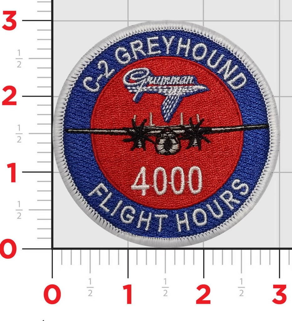 Official C-2 Greyhound Flight Hours Shoulder Patches