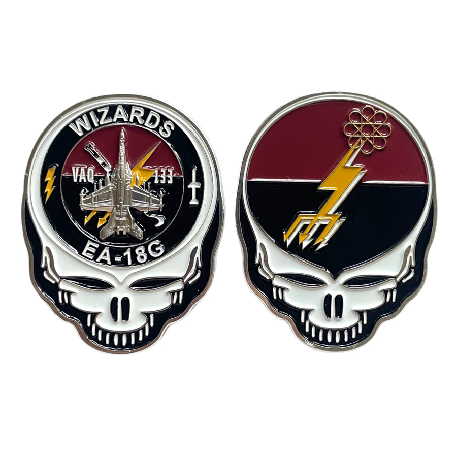 Officially Licensed US Navy VAQ-133 Wizards Coin