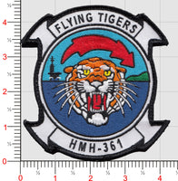 Officially Licensed USMC HMH-361 Flying Tigers Current Yellow Eyes Patches