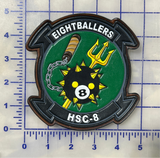 Officially Licensed US Navy HSC-8 Eightballers Leather Patch