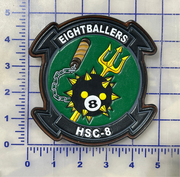 Officially Licensed US Navy HSC-8 Eightballers Leather Patch