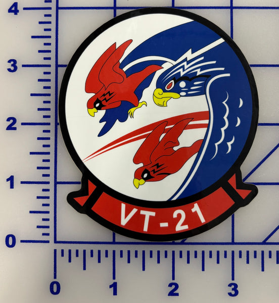 Officially Licensed US Navy VT-21 Redhawks Sticker