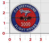 Official C-2 Greyhound Flight Hours Shoulder Patches