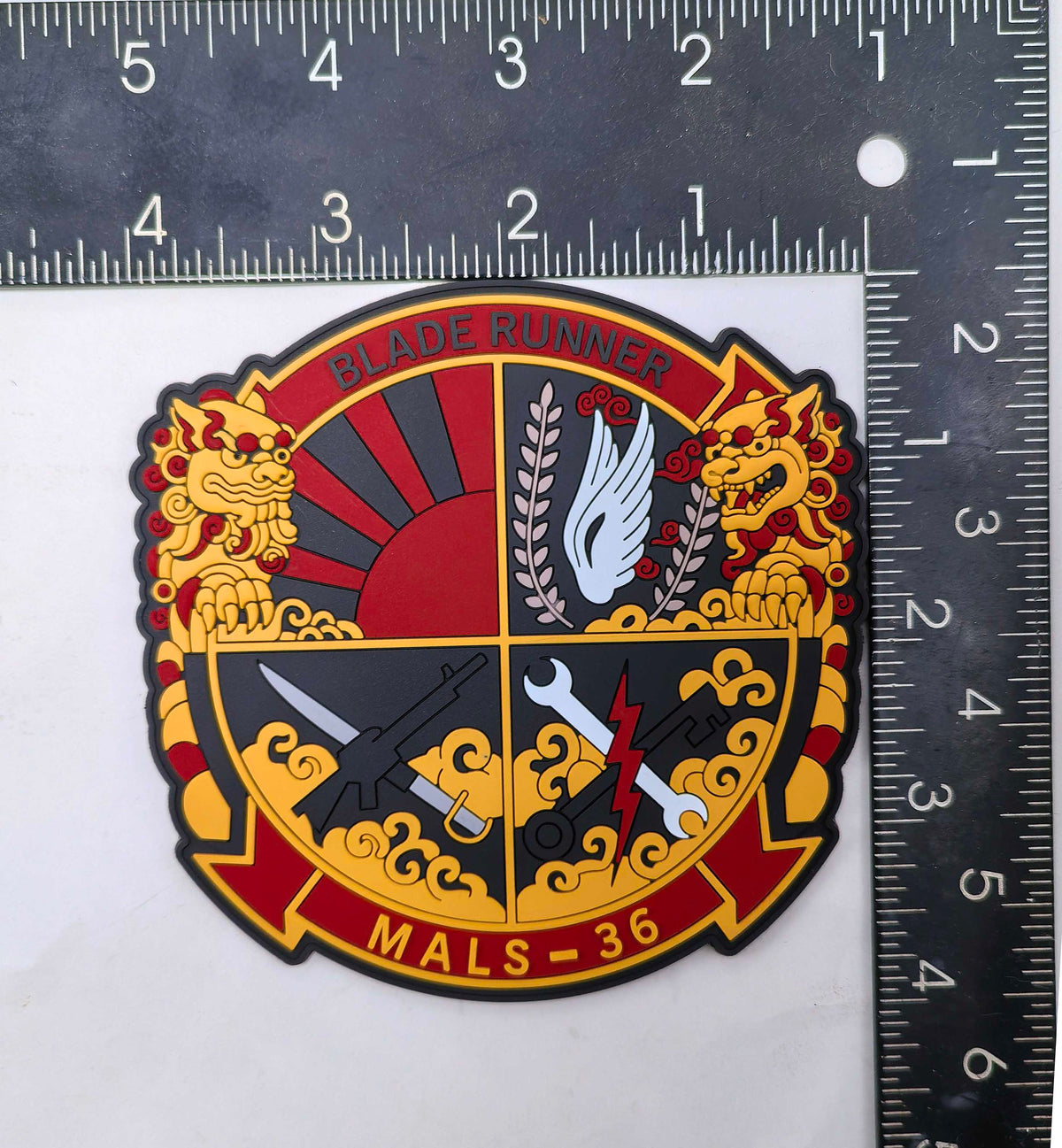 Official MALS-36 Blade Runner Shisa Dogs Patch