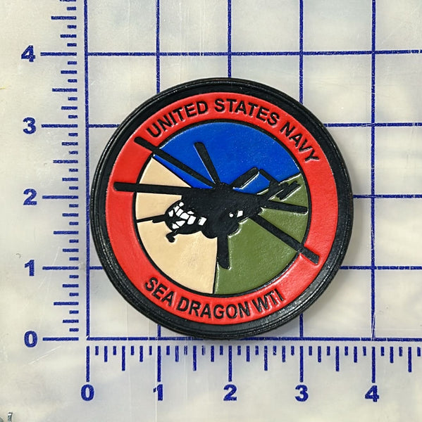 Officially Licensed US Navy Sea Dragon WTI Leather patch