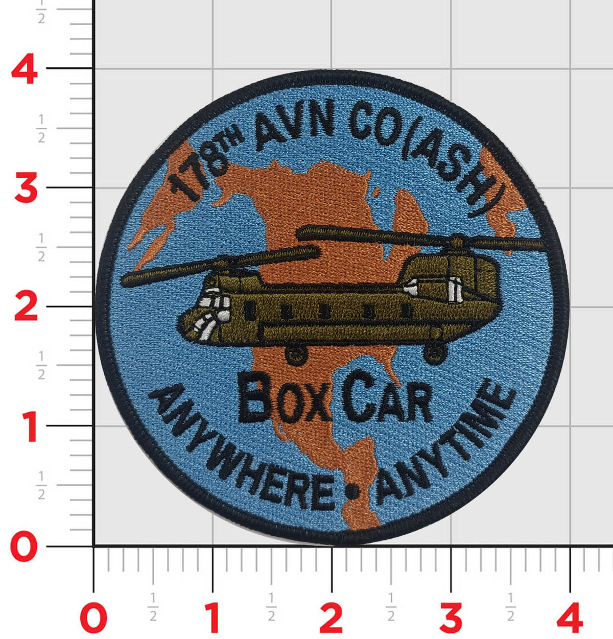 Official US Army 178th AVN Co (ASH) Box Car Patch