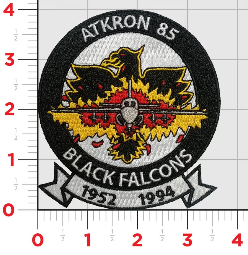Officially Licensed US Navy VA-85 Black Falcons 1952-1994 Stand Down Patch
