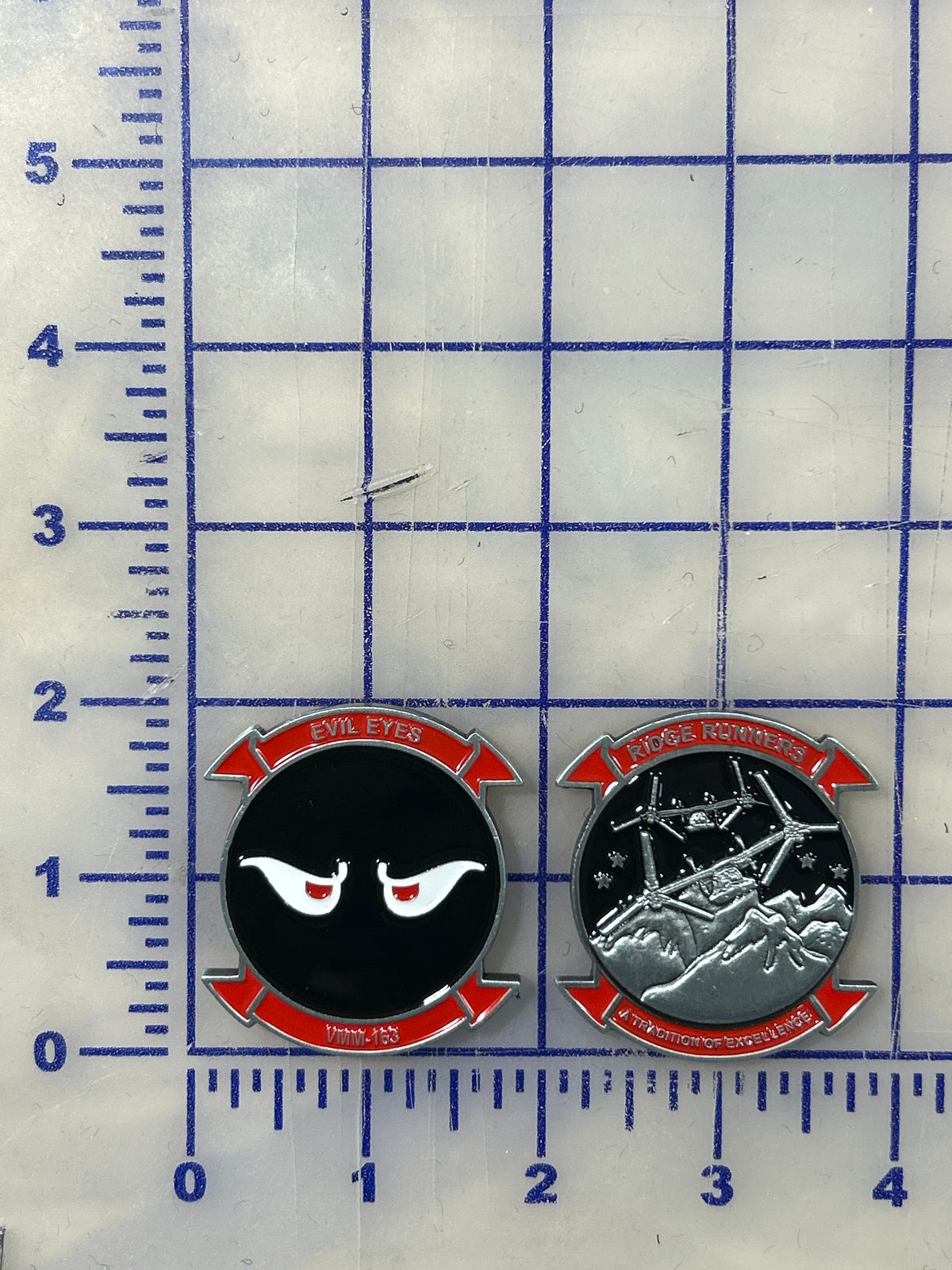 Officially Licensed VMM-163 Ridge Runners/Evil Eyes Coins