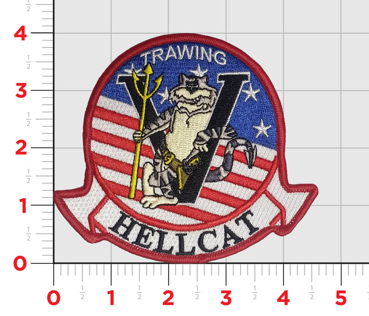 Officially Licensed Training Wing 5 TW-5 Hellcat patch