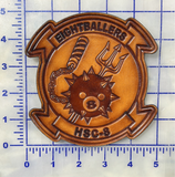 Officially Licensed US Navy HSC-8 Eightballers Leather Patch