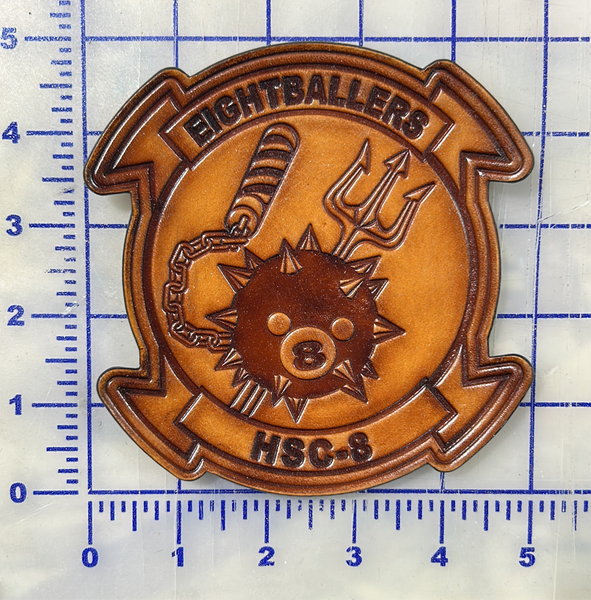 Officially Licensed US Navy HSC-8 Eightballers Leather Patch