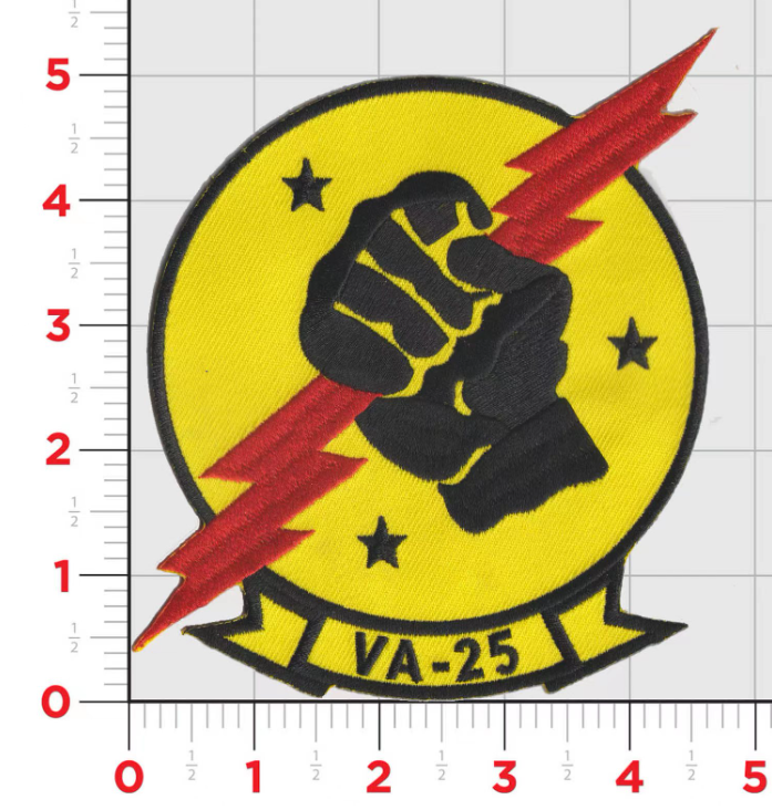 Officially Licensed US Navy VA/VFA-25 Fist of the Fleet Patches