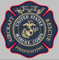 Officially Licensed USMC Aircraft Rescue and Firefighting Patches