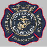 Officially Licensed USMC Aircraft Rescue and Firefighting Patches