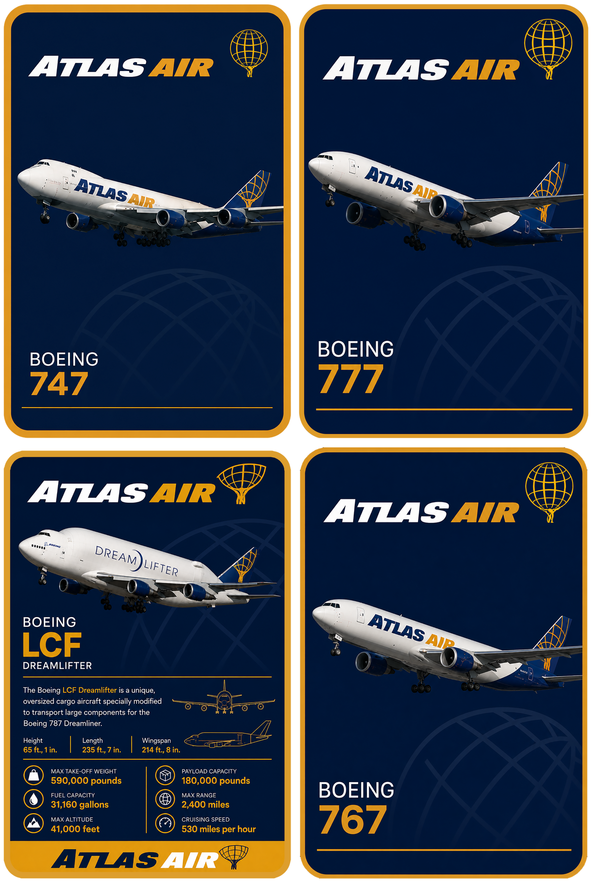 Atlas Aircraft Trading Cards
