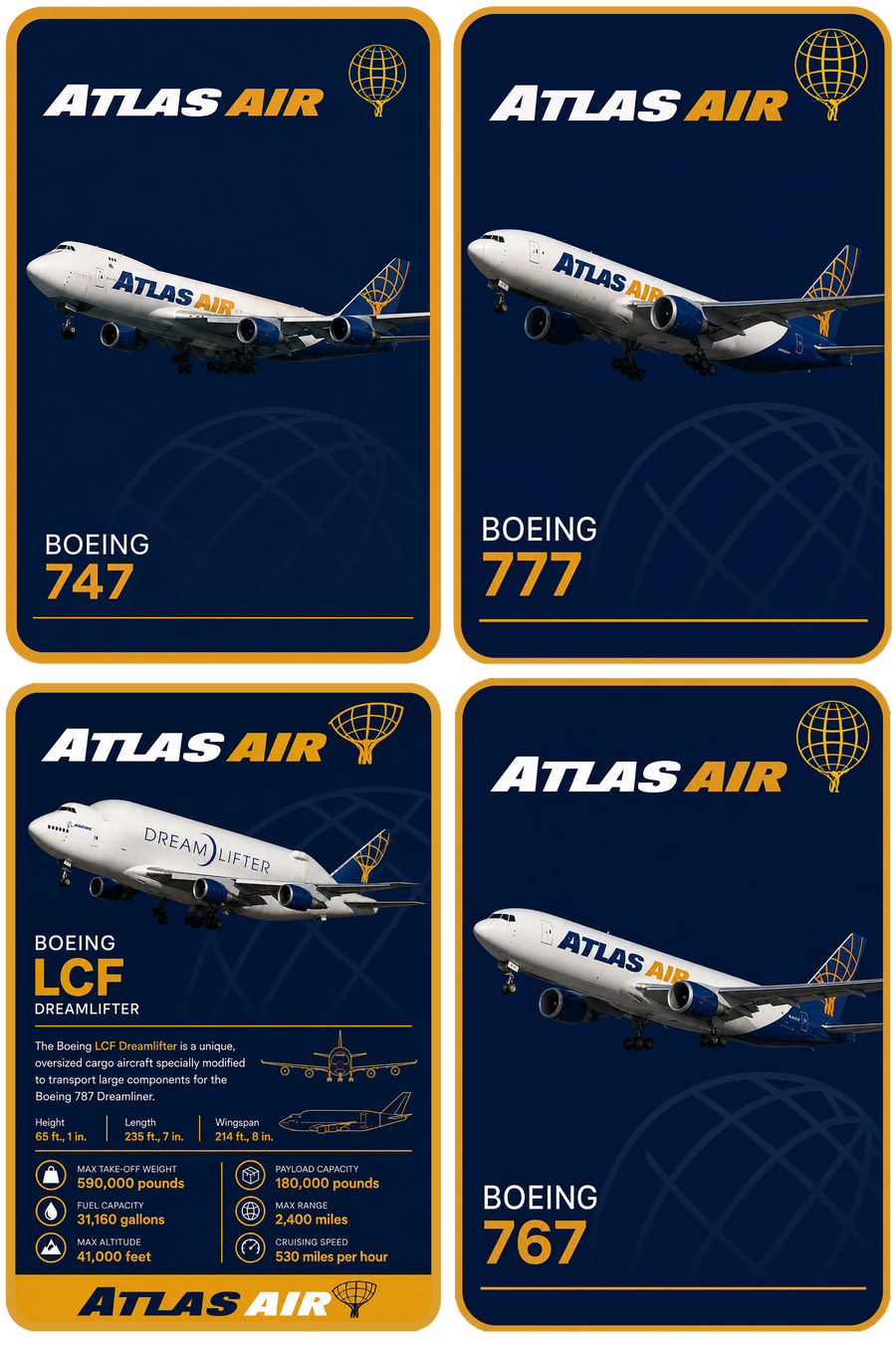 Atlas Aircraft Trading Cards