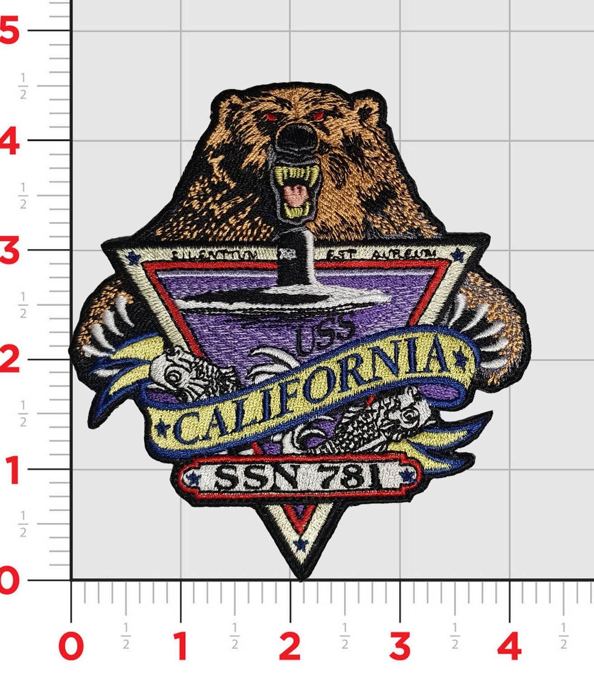 Officially Licensed SSN-781 USS California Patch
