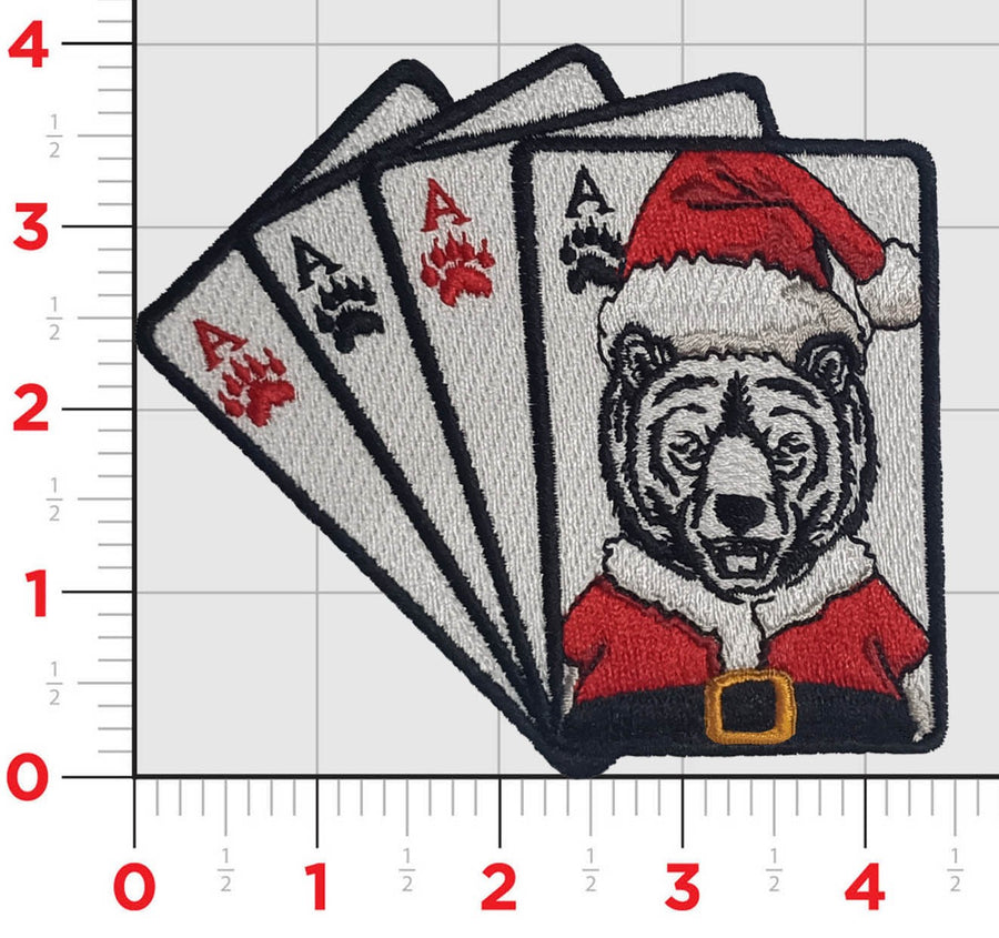 Official VAW-124 Bear Aces Christmas Bear Shoulder patch