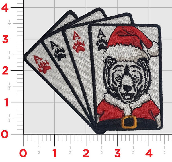 Official VAW-124 Bear Aces Christmas Bear Shoulder patch