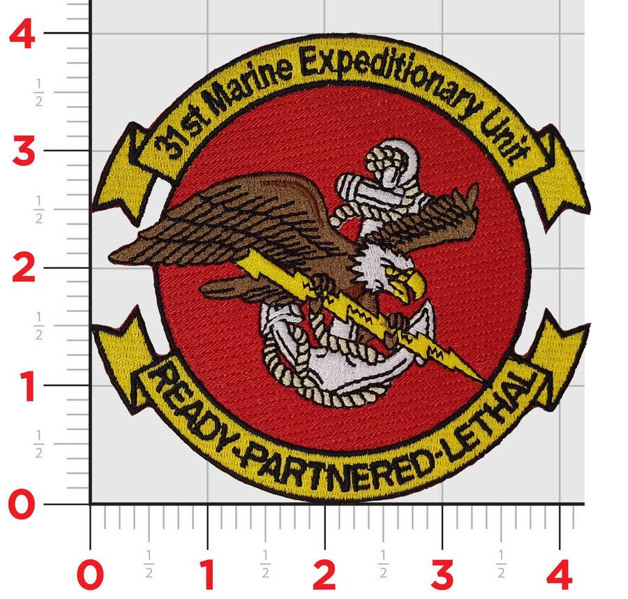 Officially Licensed 31st MEU Ready-Partnered-Lethal Patches