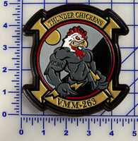 Official VMM-263 Buff Thunderchicken Leather Patch
