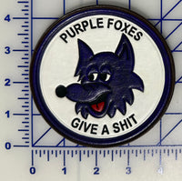 Officially Licensed USMC HMM/VMM-364 Purple Foxes Leather Patch