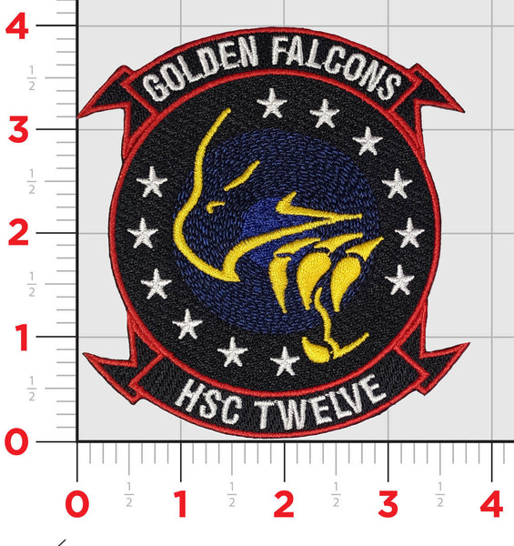 Officially Licensed HSC-12 Golden Falcons Squadron Patch