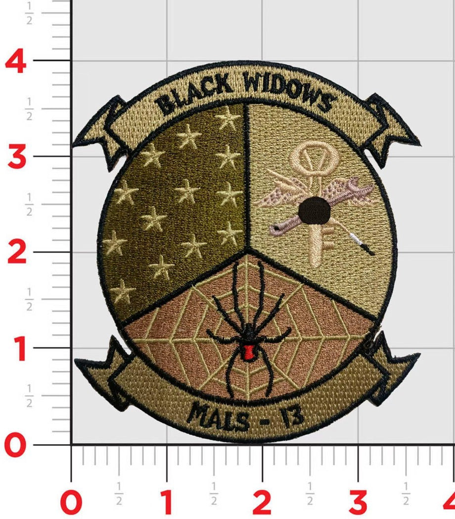 Officially Licensed USMC MALS 13 Black Widows Patch
