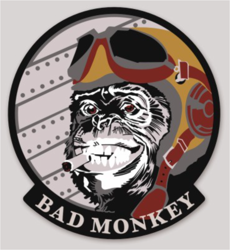 Official NAS Corpus Christi FCF Pilot Bad Monkey Sticker