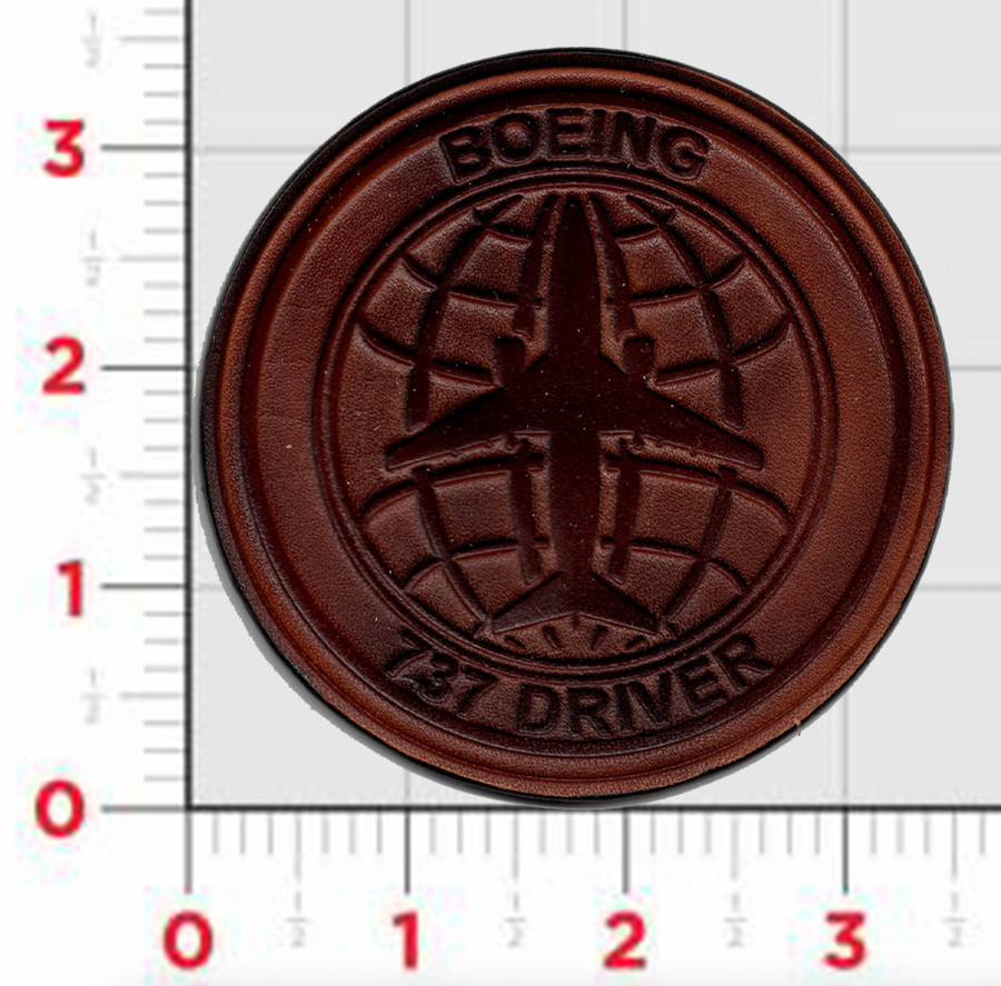 Official Boeing 737 Driver Leather Patch
