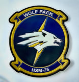 Officially Licensed HSM-75 Wolfpack Squadron Leather Patch