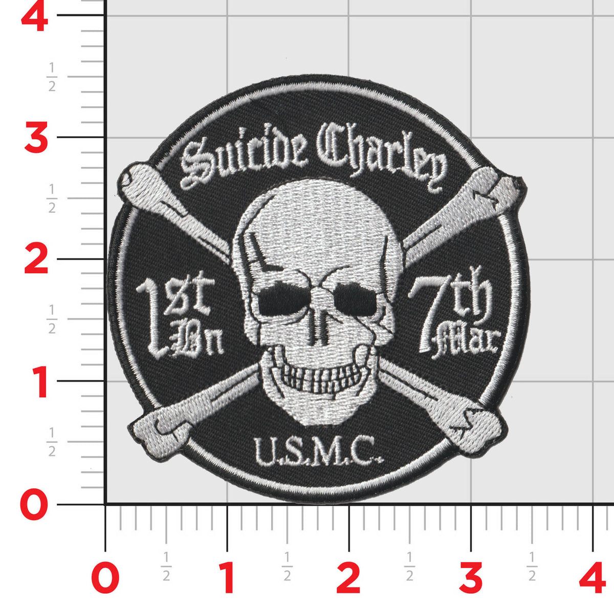 Officially Licensed USMC 1st Bn 7th Marines Suicide Charley Patch
