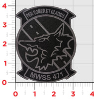 Officially Licensed USMC MWSS-471 Red Wolves Patches