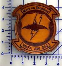 Officially Licensed USMC VMFA(AW)-242 Bats Leather Patches