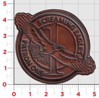 Officially Licensed US Navy VP-1 Screaming Eagles Leather Patches