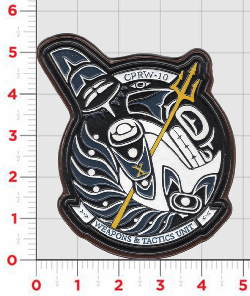 Officially Licensed US Navy Commander Patrol and Reconnaissance Squadron CPRW-10 Leather Patches