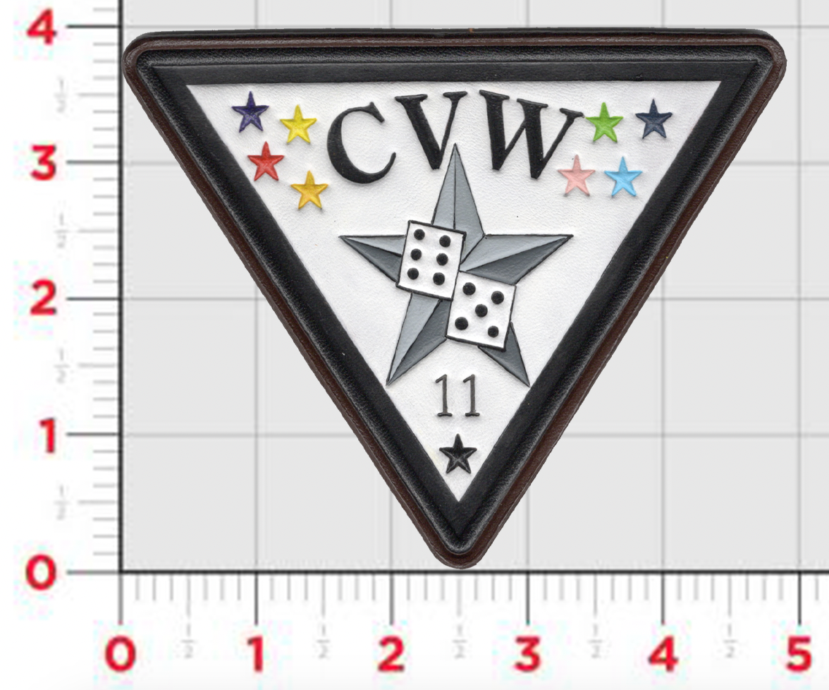 Officially Licensed US Navy Carrier Air Wing CVW-11 Leather Patches