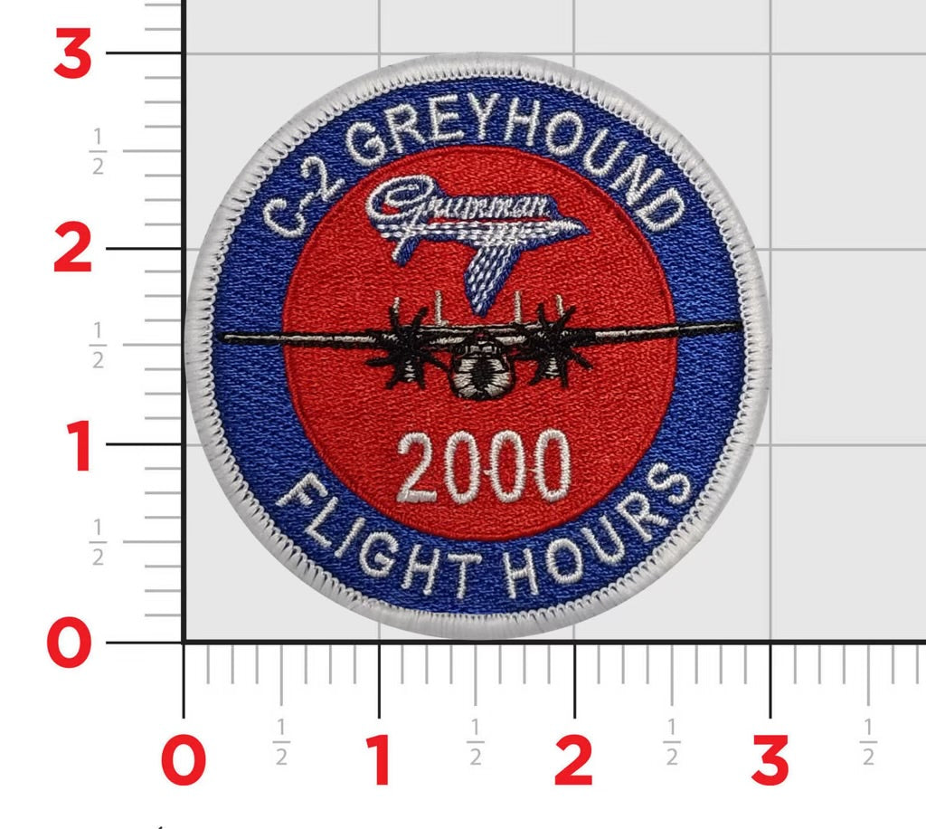 Official C-2 Greyhound Flight Hours Shoulder Patches