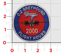 Official C-2 Greyhound Flight Hours Shoulder Patches