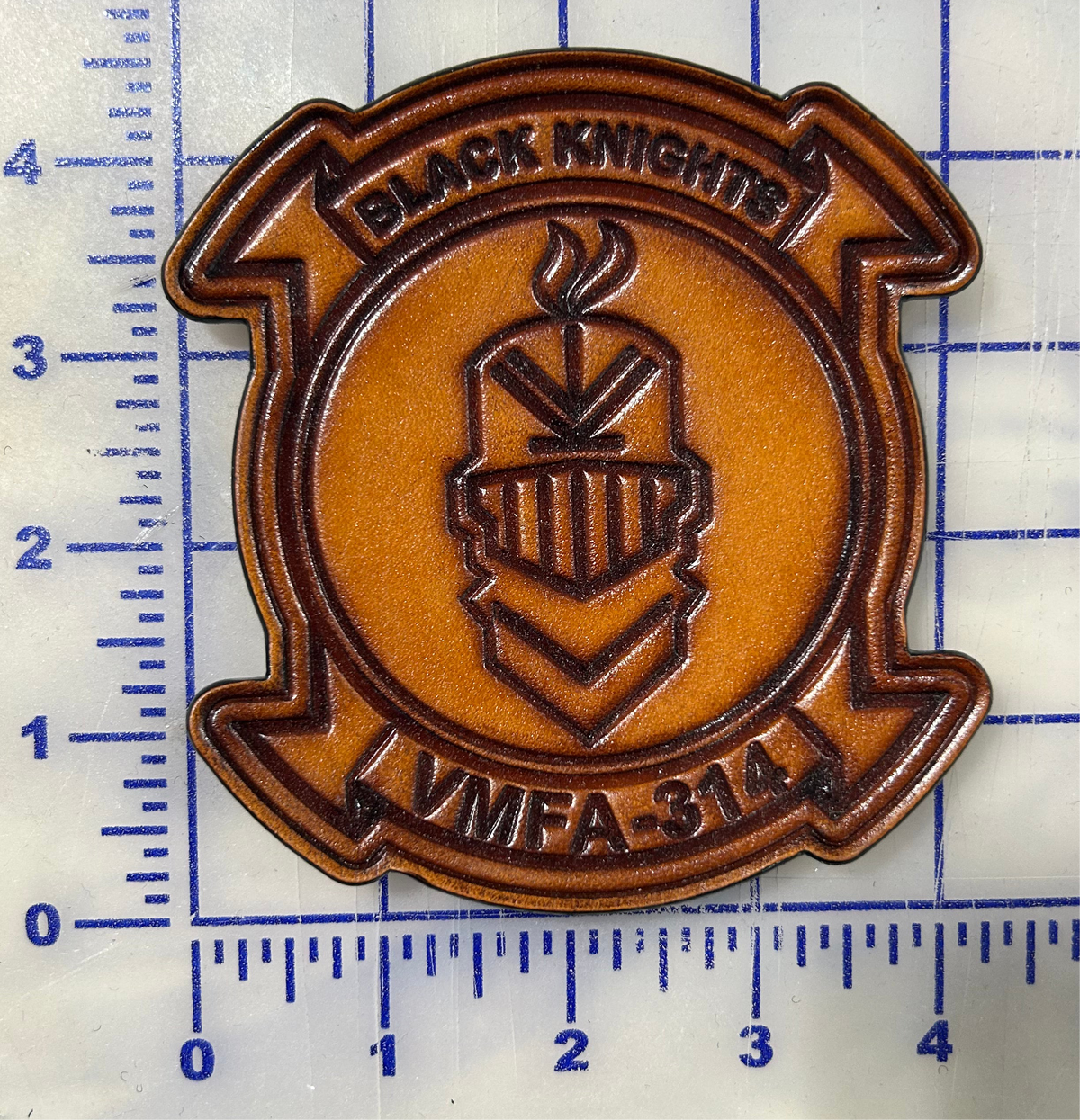 Officially Licensed USMC VMFA-314 Black Knights Leather Patches