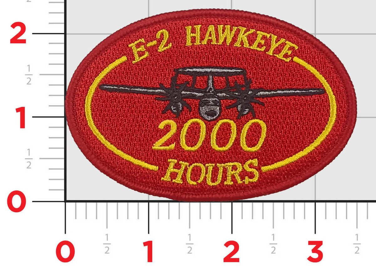 E-2, E-2C, and E-2D Hawkeye Flight Hour Patches