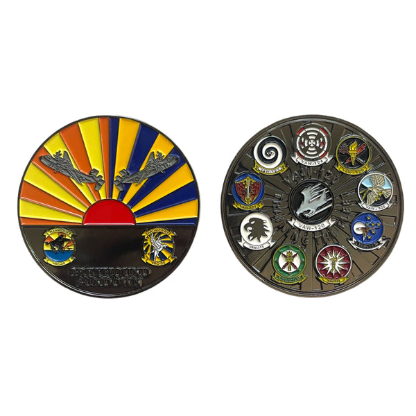 Official VAW-120 Greyhawks C-2 COD Sunset Coin